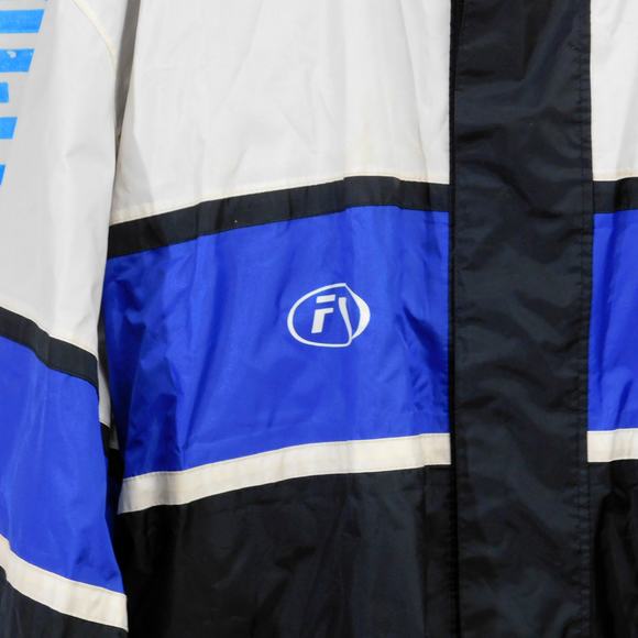 Fieldsheer Soft Shell Moto Jacket Size 2XL Full Zip Blue White Black Scotchlite - Picture 4 of 8